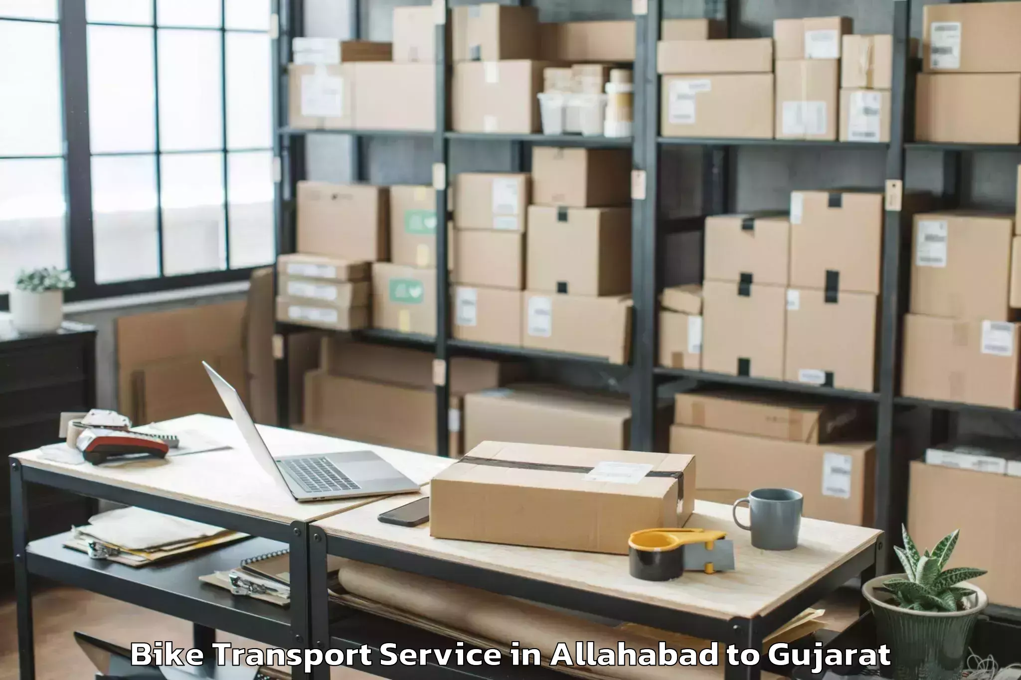 Discover Allahabad to Olpad Bike Transport